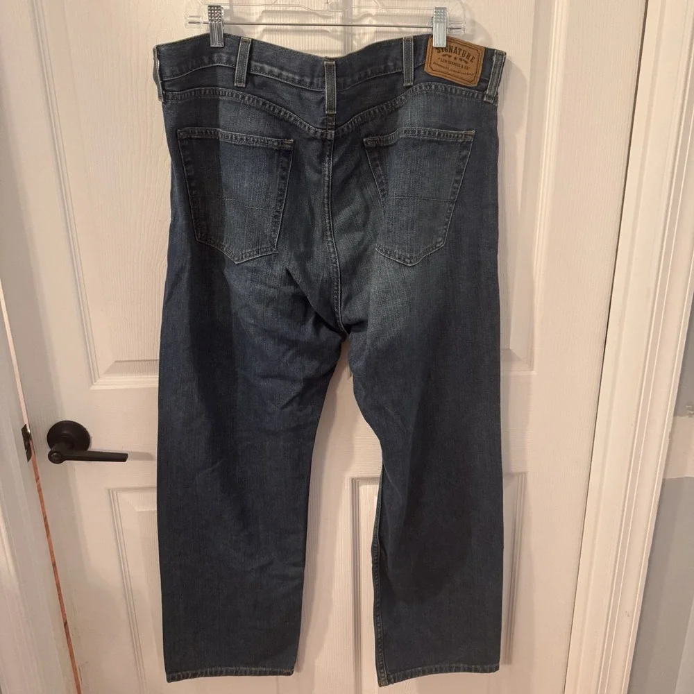 Levi's Signature Mens S67 Athletic Jeans Size 36 x 30 Dark Wash Stretch (36x28)‎